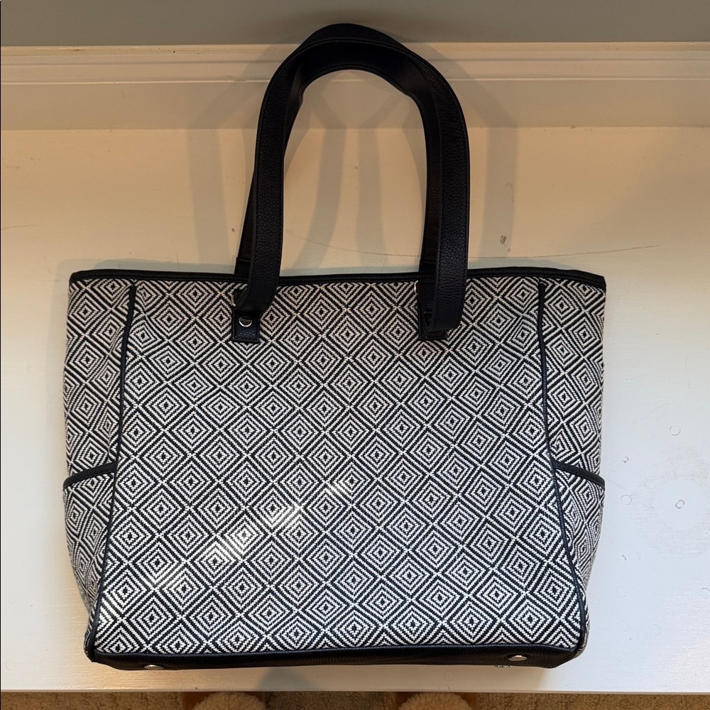 Stylish Black and White Tote Bag